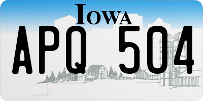 IA license plate APQ504