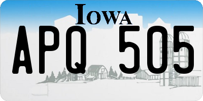 IA license plate APQ505
