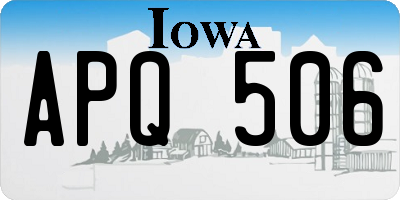 IA license plate APQ506