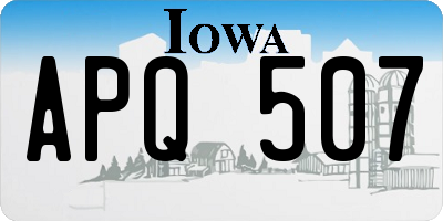 IA license plate APQ507