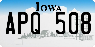 IA license plate APQ508