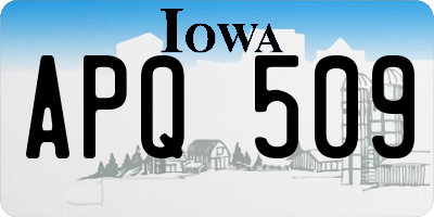 IA license plate APQ509