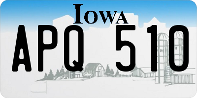 IA license plate APQ510
