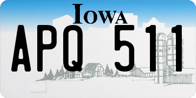 IA license plate APQ511