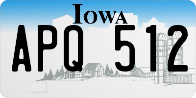 IA license plate APQ512