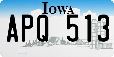 IA license plate APQ513