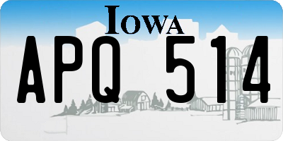 IA license plate APQ514