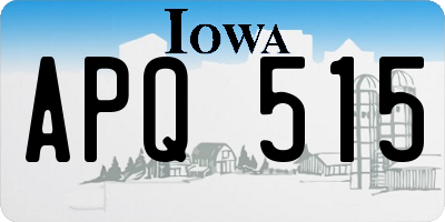 IA license plate APQ515