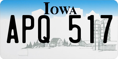 IA license plate APQ517