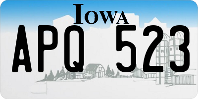 IA license plate APQ523