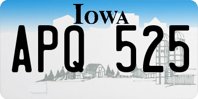 IA license plate APQ525