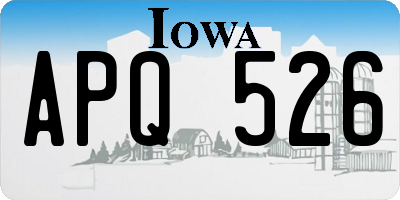 IA license plate APQ526