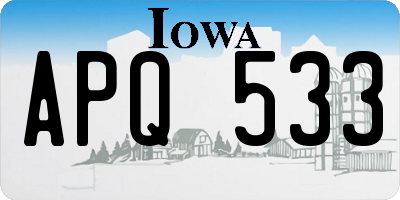 IA license plate APQ533