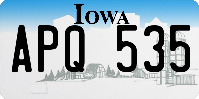 IA license plate APQ535