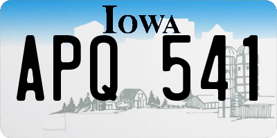 IA license plate APQ541