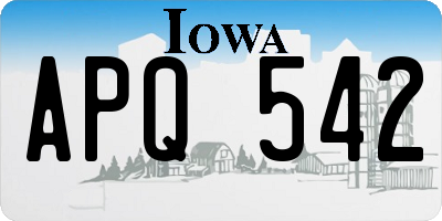 IA license plate APQ542