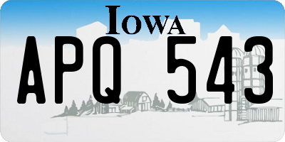 IA license plate APQ543