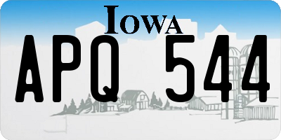 IA license plate APQ544