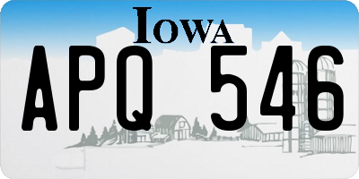 IA license plate APQ546
