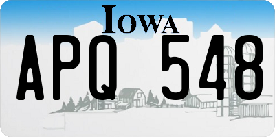 IA license plate APQ548