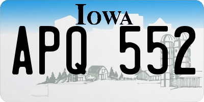 IA license plate APQ552