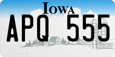 IA license plate APQ555