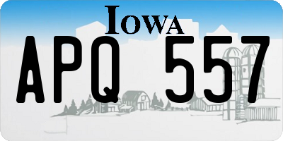 IA license plate APQ557