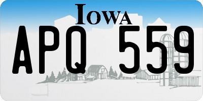 IA license plate APQ559