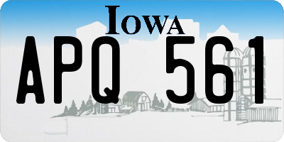 IA license plate APQ561