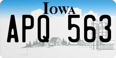 IA license plate APQ563