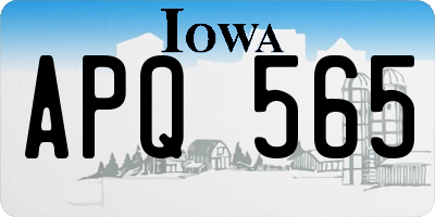 IA license plate APQ565