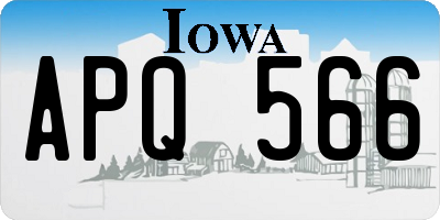 IA license plate APQ566