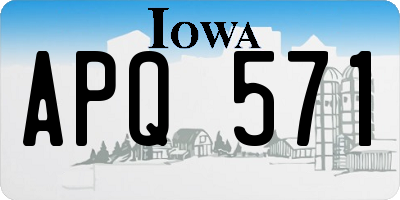 IA license plate APQ571