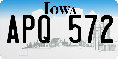 IA license plate APQ572