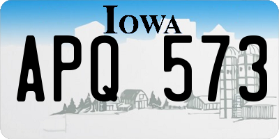 IA license plate APQ573