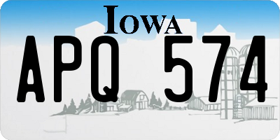 IA license plate APQ574
