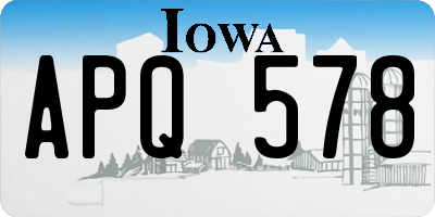 IA license plate APQ578