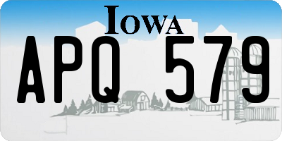 IA license plate APQ579