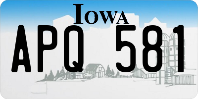 IA license plate APQ581