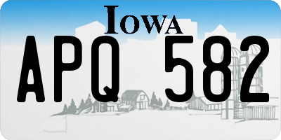 IA license plate APQ582