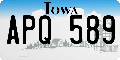 IA license plate APQ589