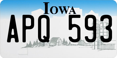 IA license plate APQ593