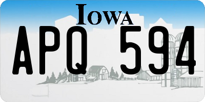 IA license plate APQ594