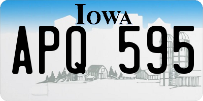 IA license plate APQ595