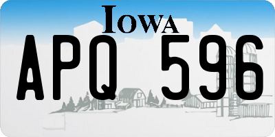 IA license plate APQ596