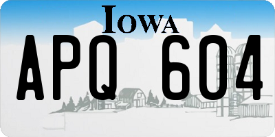 IA license plate APQ604