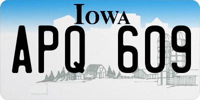 IA license plate APQ609