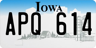 IA license plate APQ614