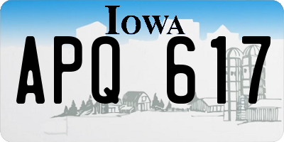 IA license plate APQ617