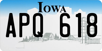 IA license plate APQ618